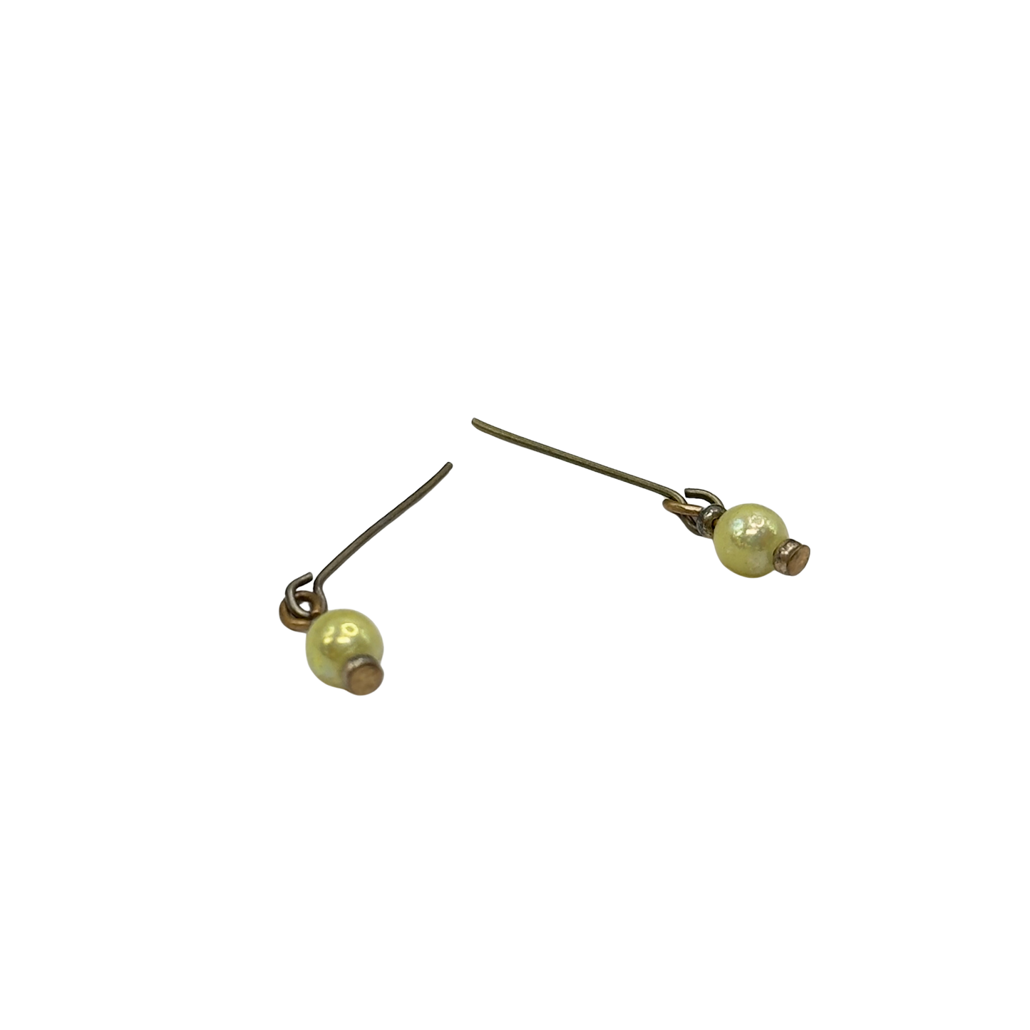 Yellow Iridescent Pearl Doll Earrings • 16 Inch Fashion Doll Jewelry