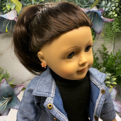 Autumn Maple Fall Leaf Post Doll Earrings • 2mm Post fit 18 Inch Fashion Doll