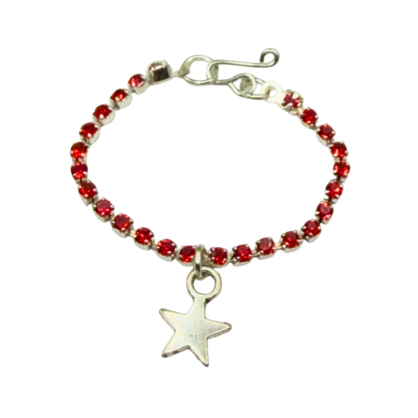 Red Rhinestone Silver Star Charm Doll Necklace for 16 Inch Fashion Doll