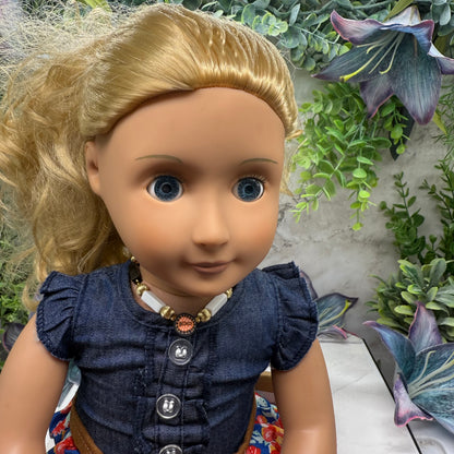 Halloween Boo Choker Acrylic Beaded Doll Necklace • 18 Inching Fashion Doll Jewelry