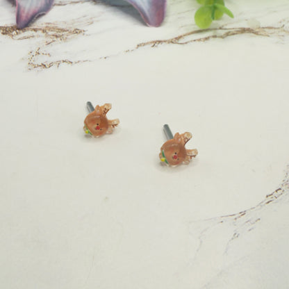 Christmas Reindeer Rudolph Post Doll Earrings • 2mm Post for 18 Inch Fashion Doll