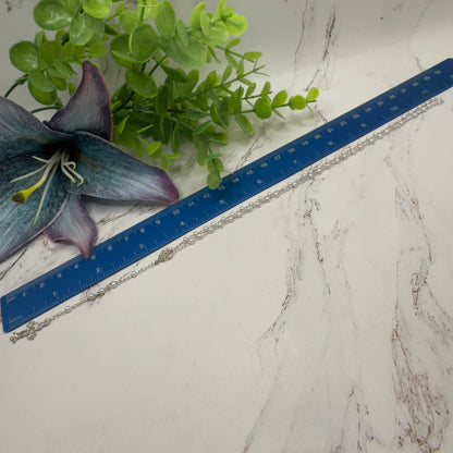 Pearl Beaded Silver Cross • Doll Size Catholic Rosary for 18-22” Fashion or Vintage Dolls