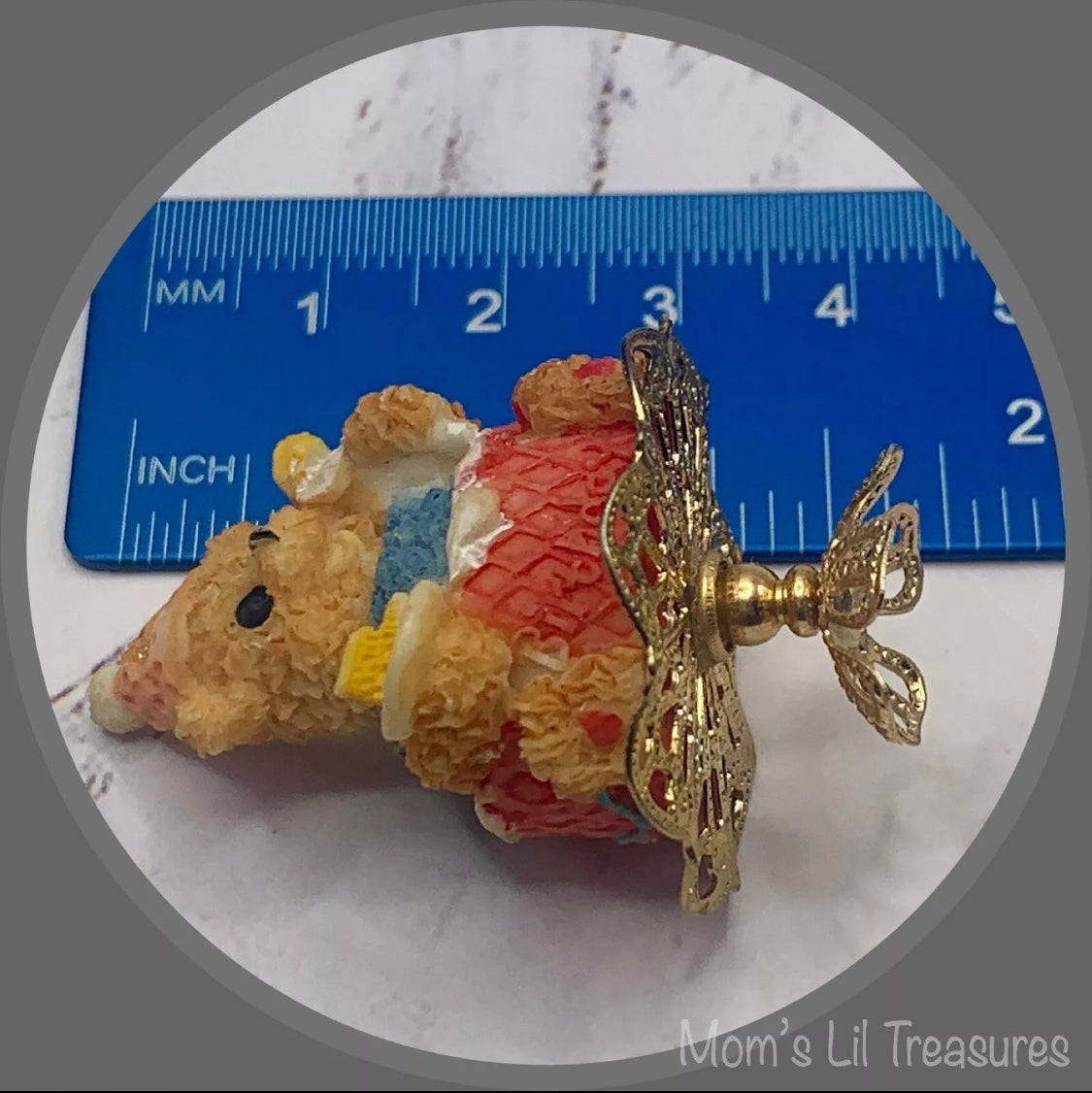 Dollhouse Miniatures • Teddy Bear Birthday Cake On Pedestal Platter