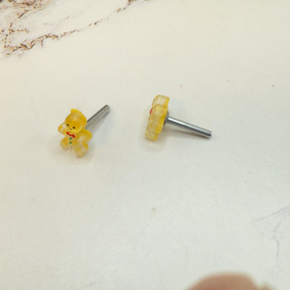 Gingerbread Man Christmas Post Doll Earrings • 2mm Post for 18 Inch Fashion Doll