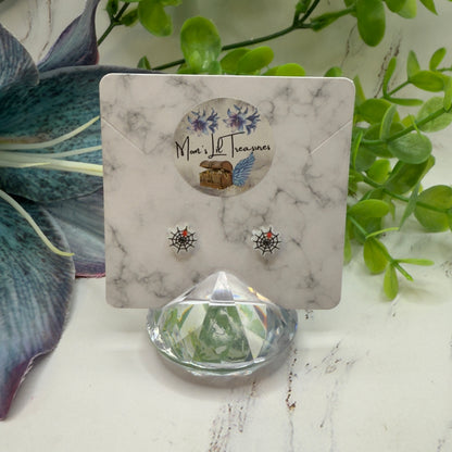 Spider Web Halloween Stud Doll Earrings• 18 Inch Fashion Doll Jewelry