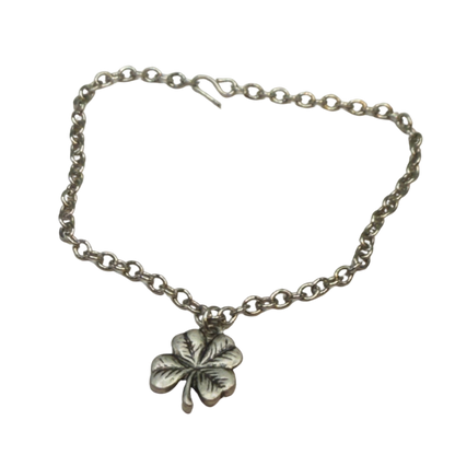 Silver Four Leaf Clover Luck Doll Necklace • 18 Inch Fashion Doll Jewelry