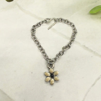 Flower Pendant Silver Chain Doll Necklace • 16 Inch Fashion Doll Jewelry