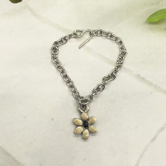 Flower Pendant Silver Chain Doll Necklace • 16 Inch Fashion Doll Jewelry