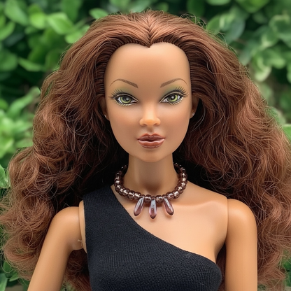 Purple Glass Wire Choker Doll Necklace • 16” Fashion Doll Jewelry