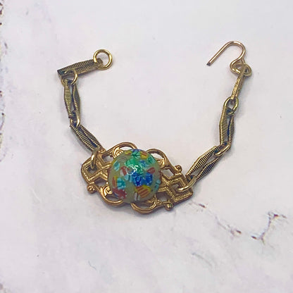 Multi Color Flower Design Gold Filigree Doll Bracelet •18” Fashion Doll Jewelry