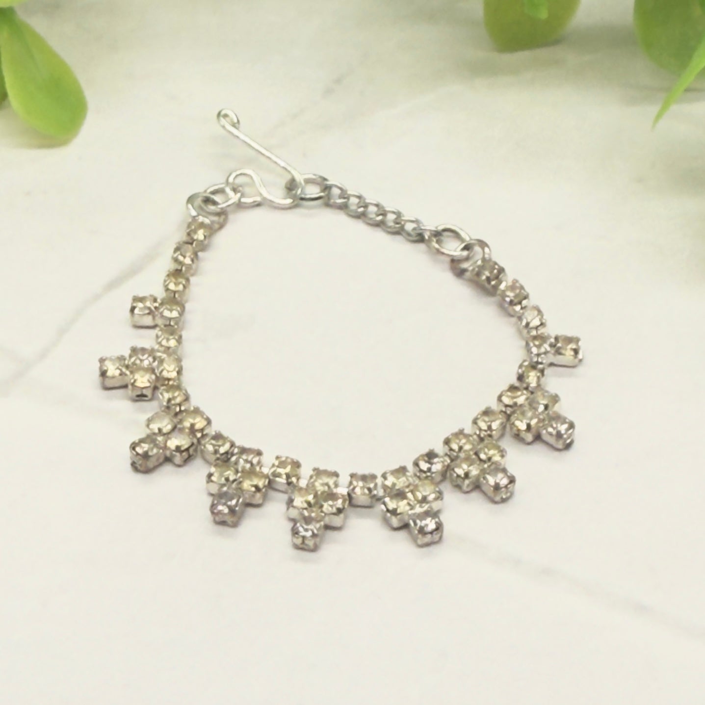 Clear Rhinestone Lace Collar Vintage Style Doll Necklace • 16” Fashion Doll Jewelry