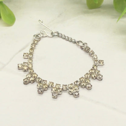 Clear Rhinestone Lace Collar Vintage Style Doll Necklace • 16” Fashion Doll Jewelry