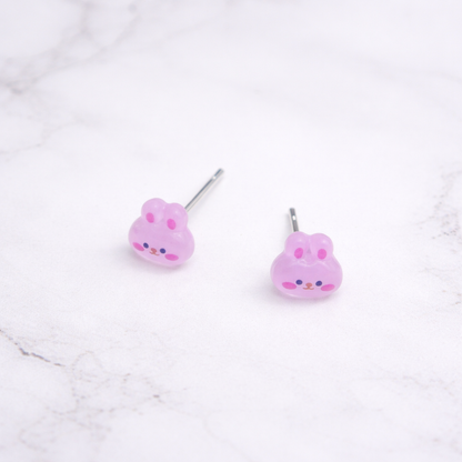 Light Purple Bunny Easter Post Doll Earrings • 18 Inch Fashion Doll Jewelry
