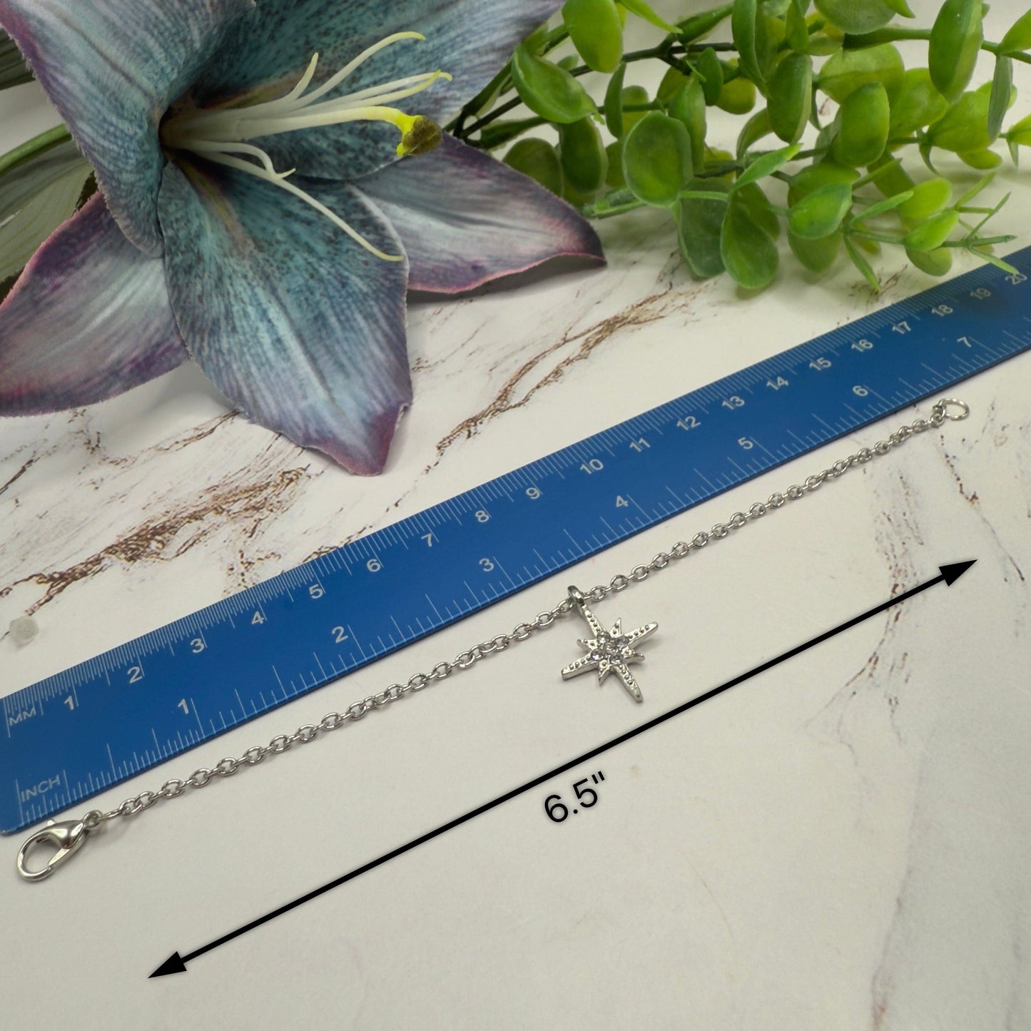 Silver Starburst Charm Doll Necklace • 18 Inch Fashion Doll Jewelry