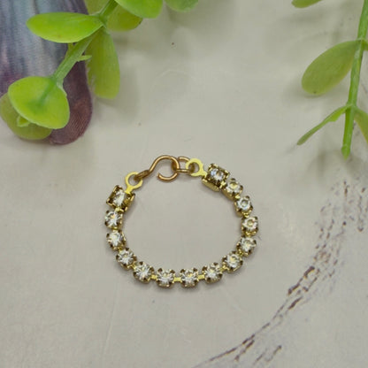 Clear Rhinestone Gold Tone Doll  Necklace • 10-12” 1:6 Fashion Doll Jewelry