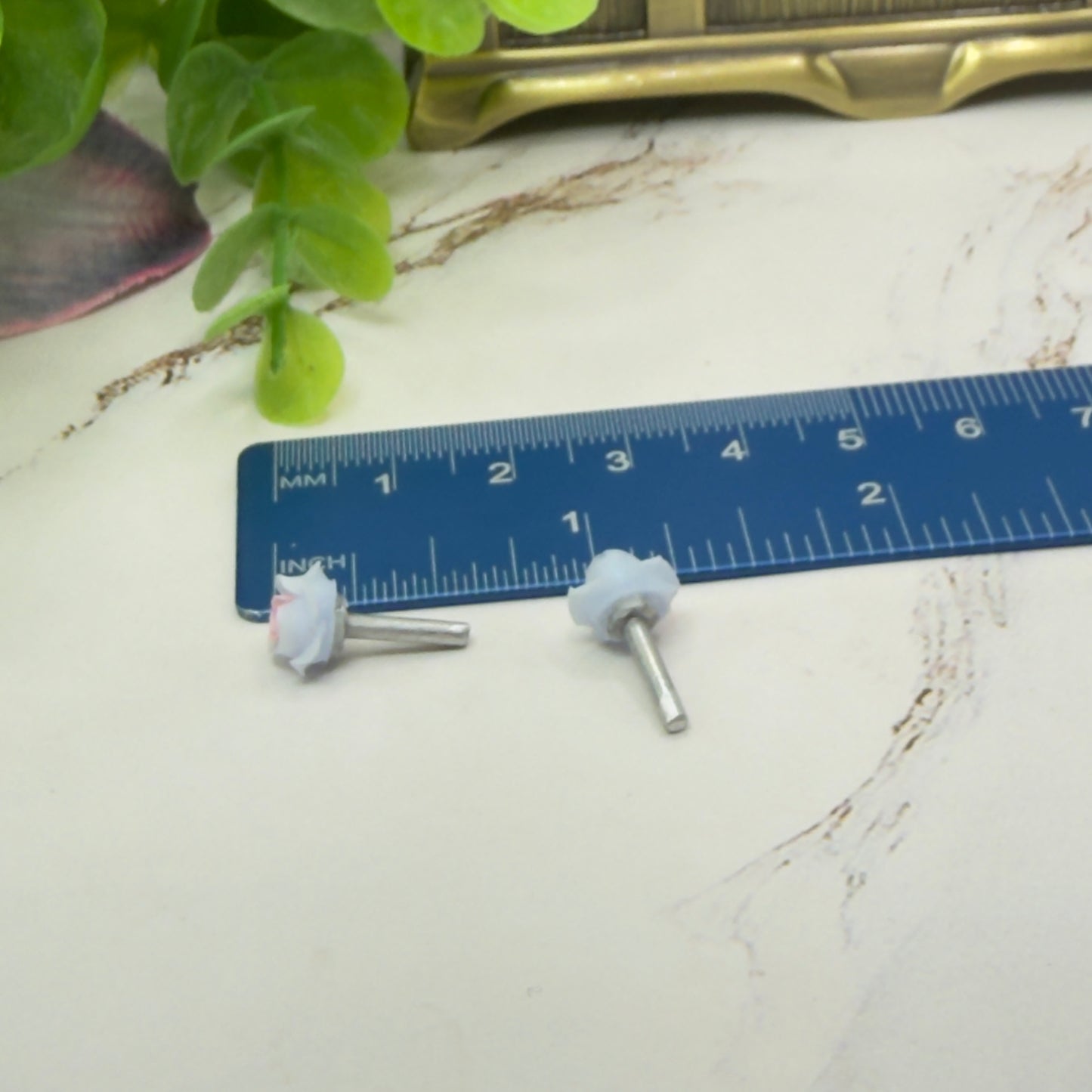 Blue PurplePink Rose Flower Post Doll Earrings • 2mm Post • for 18 Inch Fashion Doll