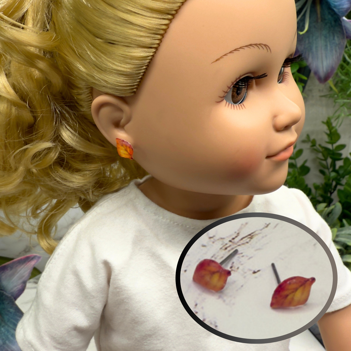 ✨Handmade Doll Jewelry Designed to Fit popular 18 Inch Fashion Dolls: add a “Festive Fall 🍁” stylish touch to your favorite doll!✨

Autumn Fall Leaf Post Doll Earrings
