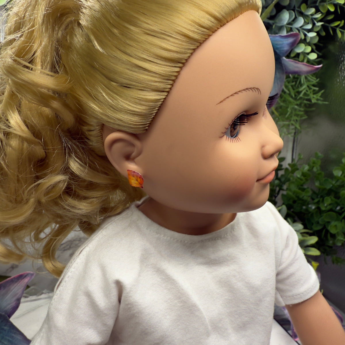 ✨Handmade Doll Jewelry Designed to Fit popular 18 Inch Fashion Dolls: add a “Festive Fall 🍁” stylish touch to your favorite doll!✨

Autumn Fall Leaf Post Doll Earrings
