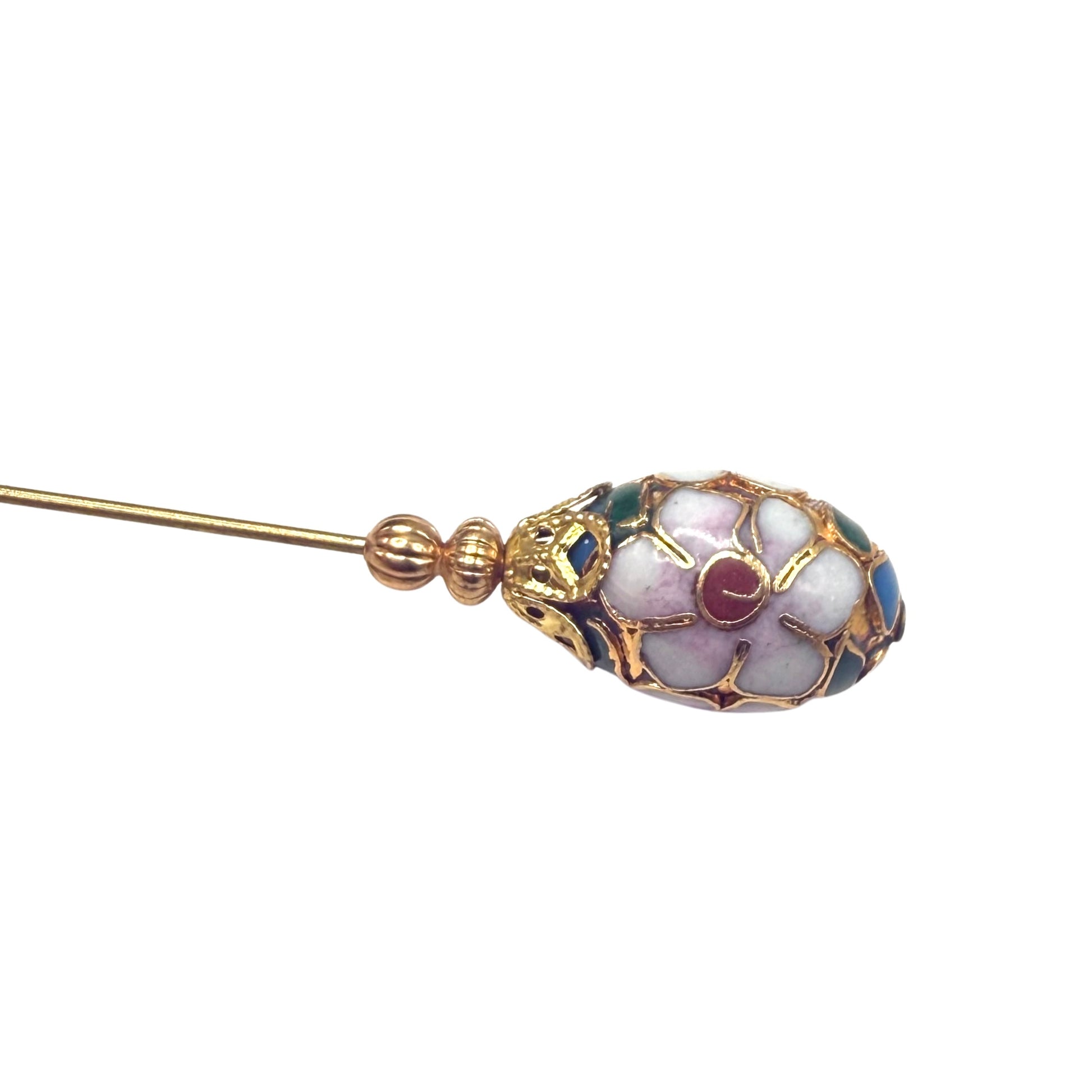 ✨ Handmade Vintage-Inspired Hatpin | Stick Pin | Hat Accessory | Sweater & Hijab Pin | Decorative Jewelry Gift for Her ✨

Floral Multi-colored Design Cloisonné Egg Shaped with Gold-tone Filigree Accent Hatpin - 6 Inch
