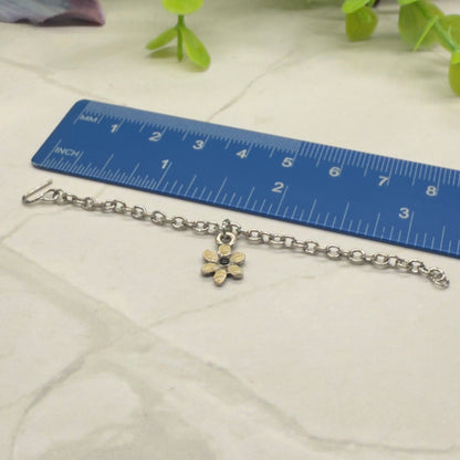 Flower Pendant Silver Chain Doll Necklace • 16 Inch Fashion Doll Jewelry