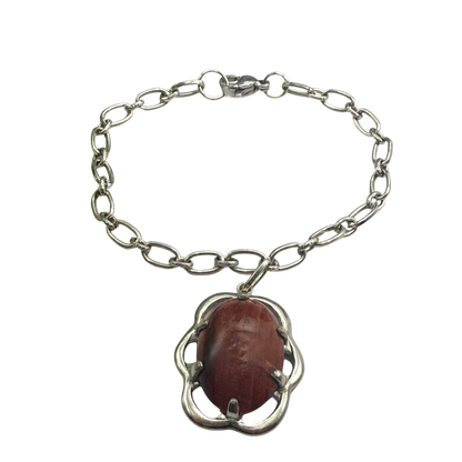 ✨Handmade Jewelry Designed to fit popular 17 to 20 cm (6 to 7 inch) Plushie Labubu Monster Dolls: add a stylish touch to your favorite plushie! ✨

Flower Shape Brown Glass Silver Pendant Chain Necklace