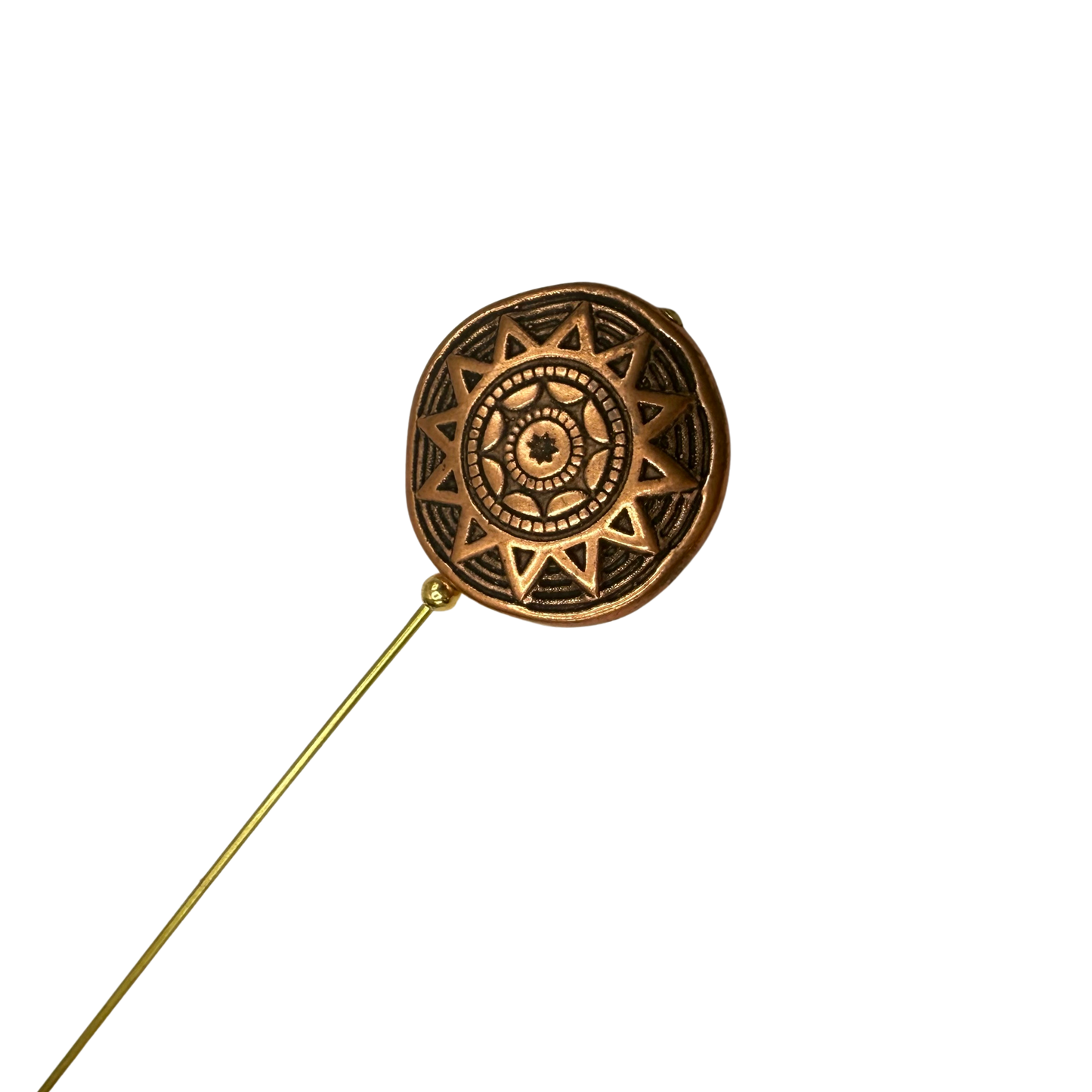 ✨ Handmade Vintage-Inspired Hatpin | Stick Pin | Hat Accessory | Sweater & Hijab Pin | Decorative Jewelry Gift for Her ✨

Geometric Sun Pattern Compass Rose Design Round Copper Bronze Tone Hatpin - 6 Inch