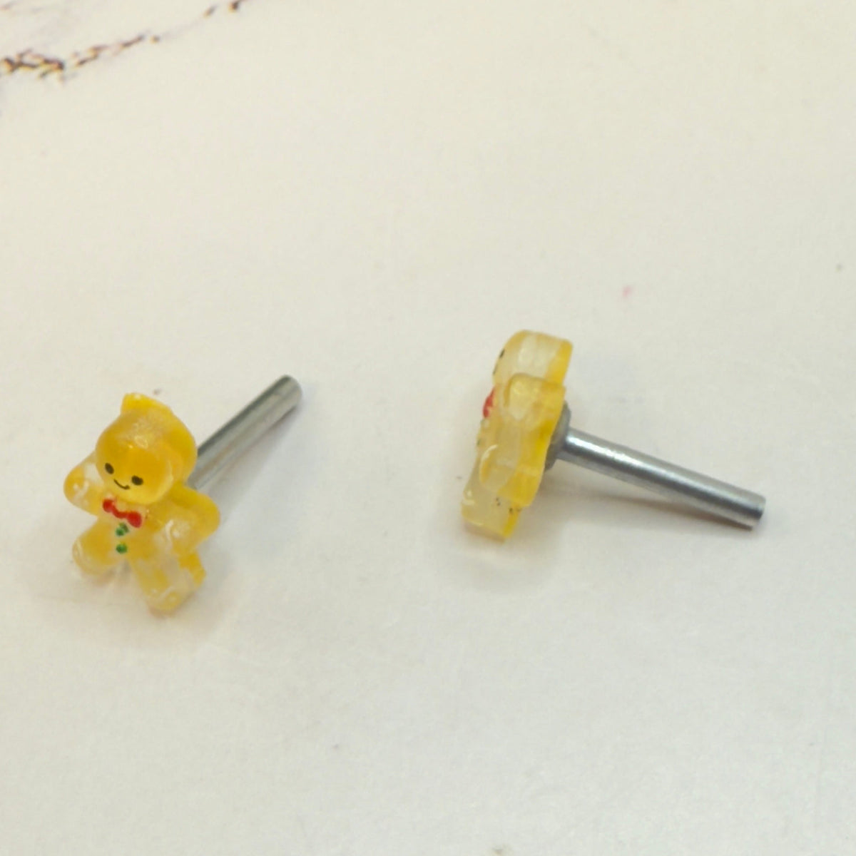 ✨Handmade Post Doll Earrings (Only fit 2mm drilled pierced ears) for 18-Inch Fashion Dolls-  American Girl • Our Generation • Journey Girls • My Life As • Adora • and more! ✨

Gingerbread Man Christmas Post Doll Earrings