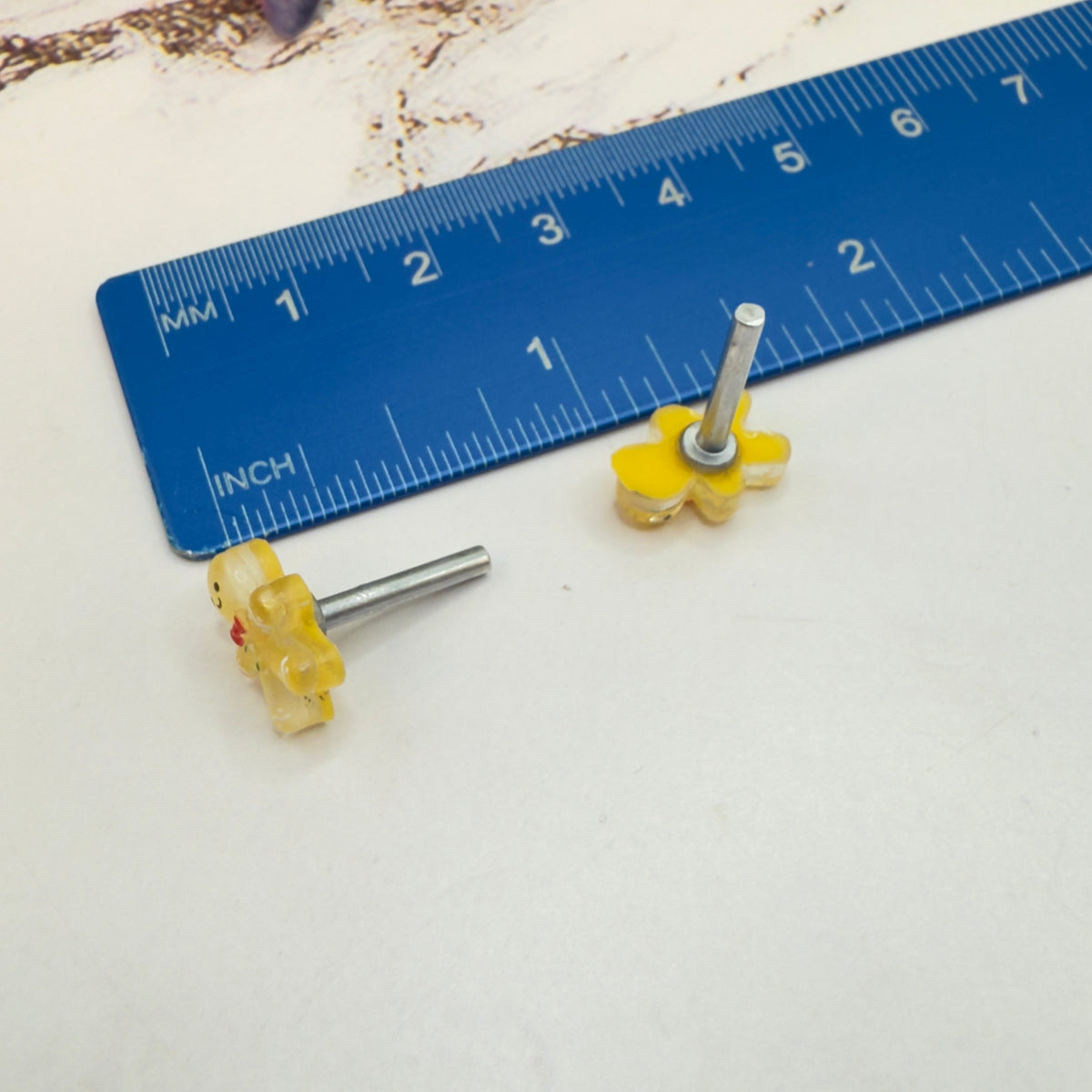 ✨Handmade Post Doll Earrings (Only fit 2mm drilled pierced ears) for 18-Inch Fashion Dolls-  American Girl • Our Generation • Journey Girls • My Life As • Adora • and more! ✨

Gingerbread Man Christmas Post Doll Earrings