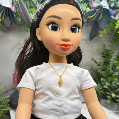 ✨ Handmade Doll Jewelry Designed to Fit popular 18 Inch Fashion Dolls: add a stylish touch to your favorite doll ✨

Gold Conch Shell Beach Charm Doll Necklace