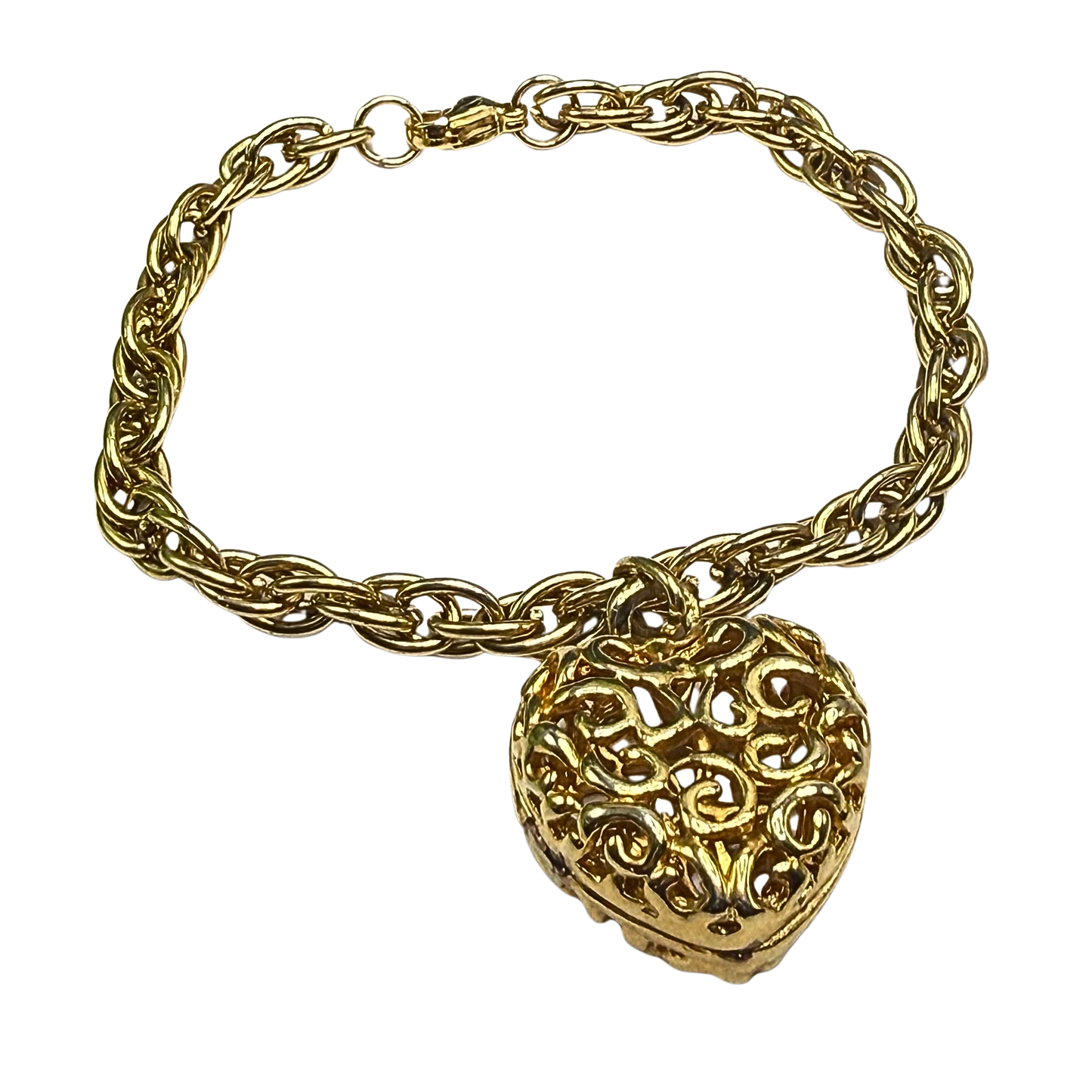 ✨Handmade Jewelry Designed to fit popular 17 to 20 cm (6 to 7 inch) Plushie Labubu Monster Dolls: add a stylish touch to your favorite plushie! ✨

Gold Filigree Design Puffy Heart Charm Necklace