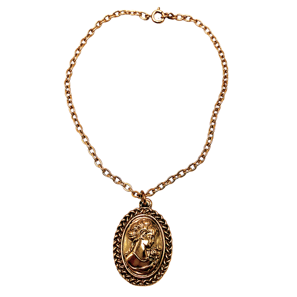 ✨Handmade Doll Jewelry Designed to Fit popular 18 Inch Fashion Dolls: add a stylish touch to your favorite doll!✨
Gold Tone Cameo Pendant Doll Necklace