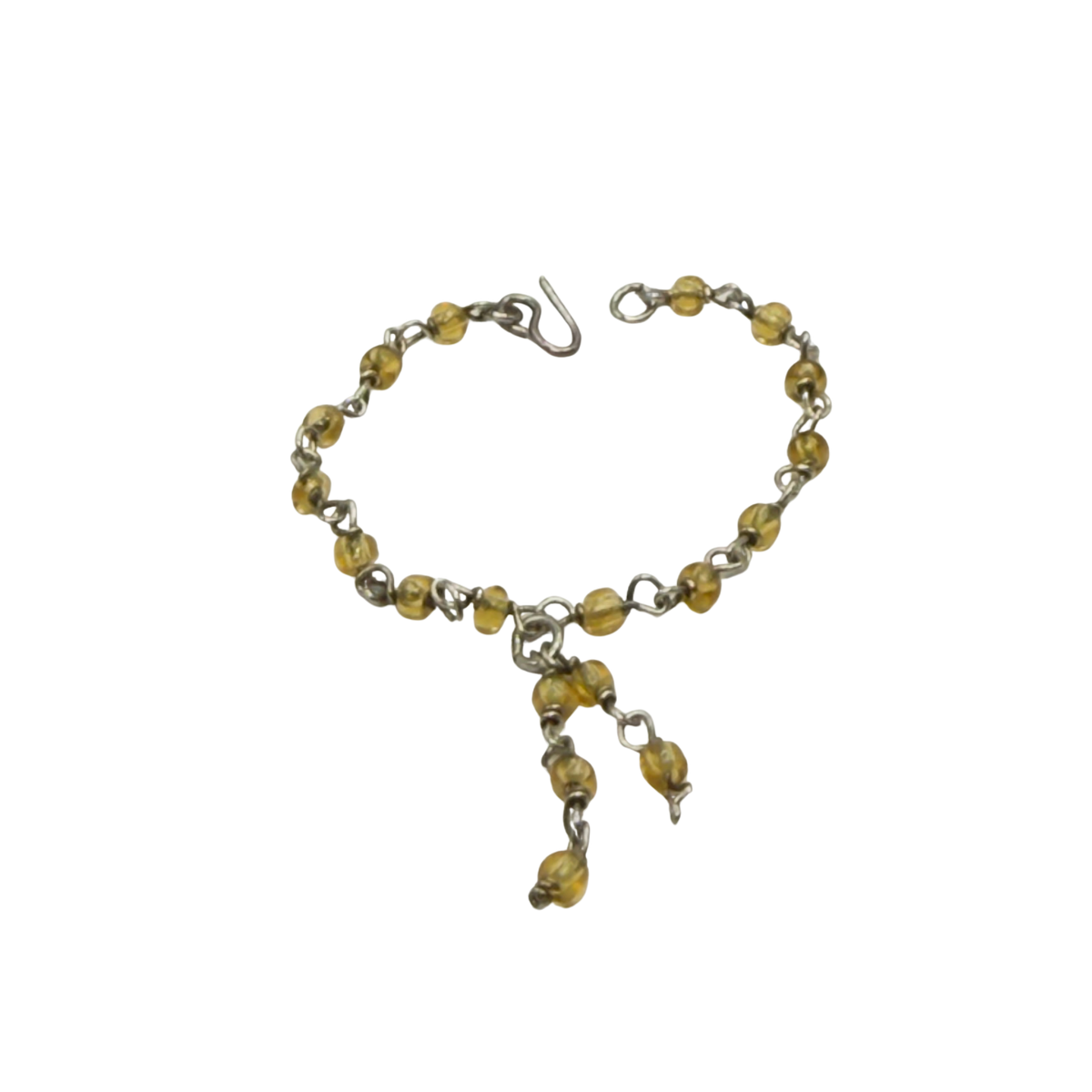 Golden Yellow Beaded Tassel Style Doll Necklace • 16 Inch Fashion Doll Jewelry