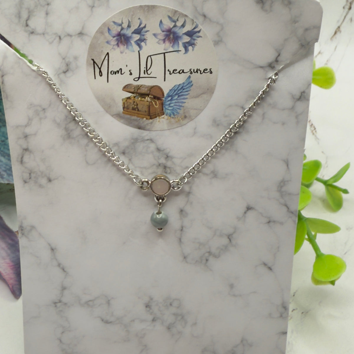 ✨ Handmade Doll Jewelry Designed to Fit popular 14 Inch Fashion Dolls: add a stylish touch to your favorite doll!✨

Gray Bead Drop Charm MOP Look Doll Necklace