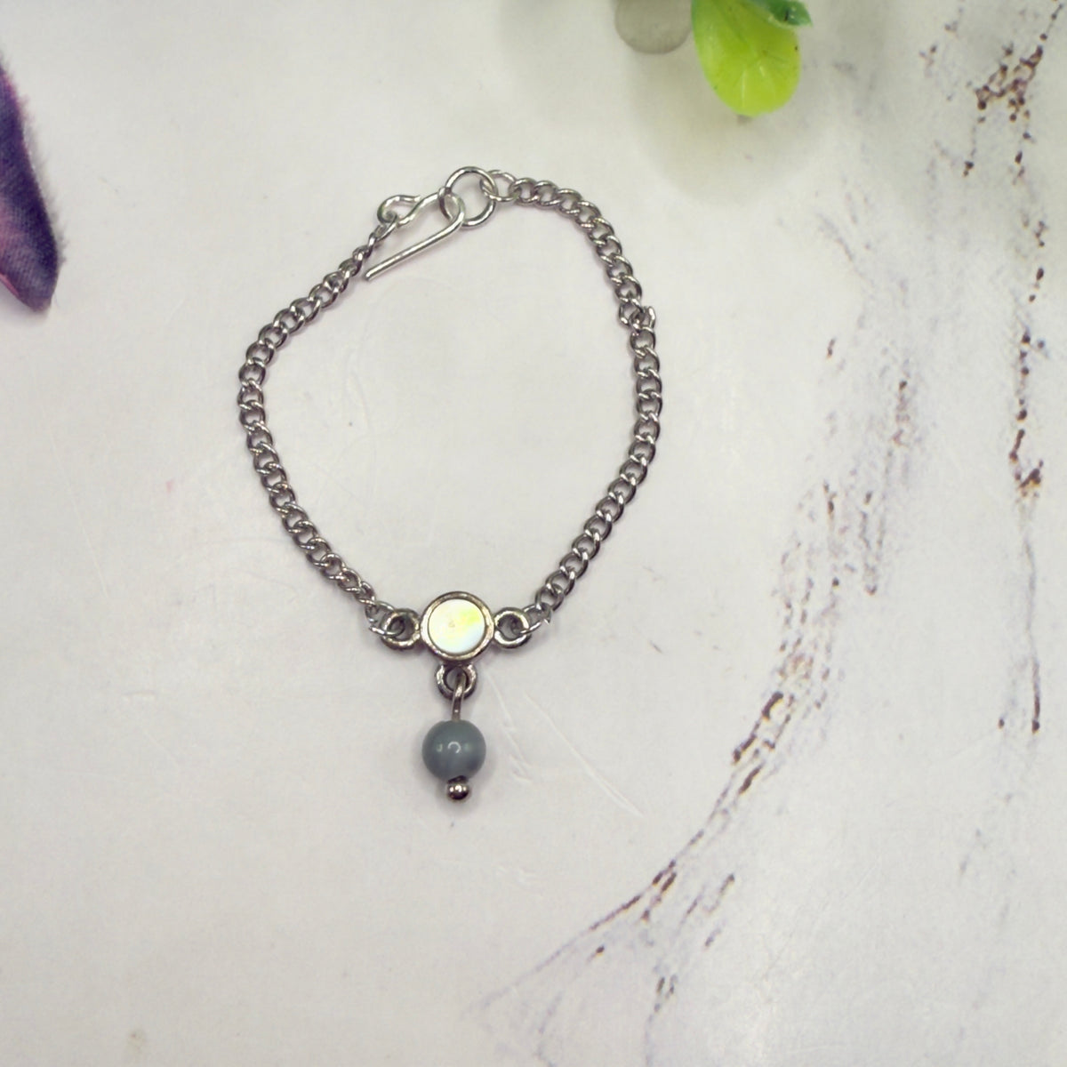 ✨ Handmade Doll Jewelry Designed to Fit popular 14 Inch Fashion Dolls: add a stylish touch to your favorite doll!✨

Gray Bead Drop Charm MOP Look Doll Necklace