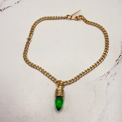 ✨Handmade Doll Jewelry Designed to Fit popular 18 Inch Fashion Dolls: add jolly “Christmas Holiday🎄” style to your favorite doll!✨

Green Christmas Light Charm Gold Doll Necklace