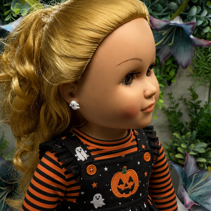 Handmade Doll Jewelry Designed to Fit popular 18 Inch Fashion Dolls: add some “Spooky Halloween 🎃” style to your favorite doll! Ghost Halloween Post Doll Earrings
