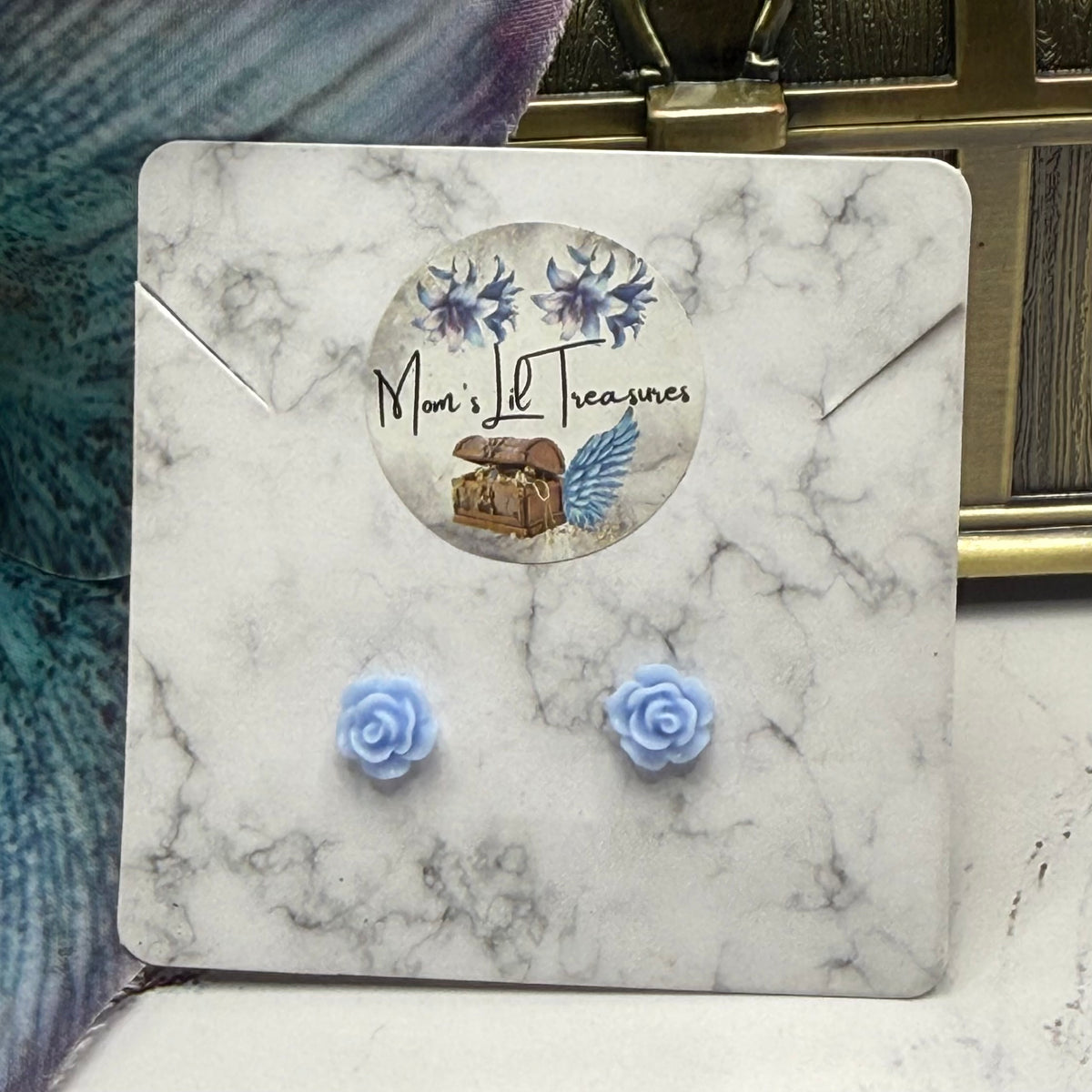 ✨ Handmade Doll Jewelry Designed to Fit popular 18 Inch Fashion Dolls: add a stylish touch to your favorite doll ✨

Light Blue Rose Flower Post Doll Earings