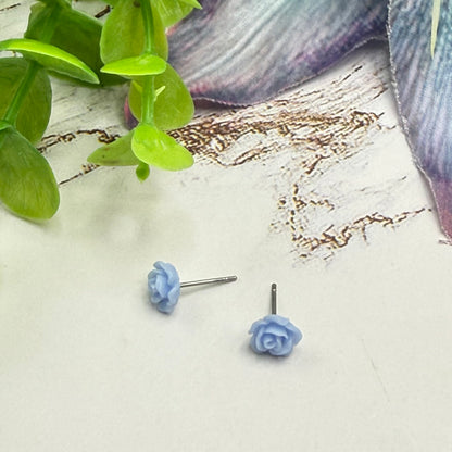 ✨ Handmade Doll Jewelry Designed to Fit popular 18 Inch Fashion Dolls: add a stylish touch to your favorite doll ✨

Light Blue Rose Flower Post Doll Earings