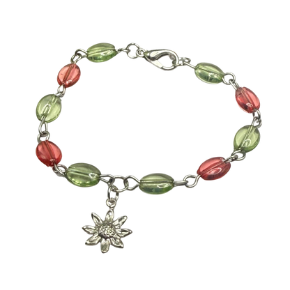 ✨ Handmade Doll Jewelry Designed to Fit popular 18 Inch Fashion Dolls: add a stylish touch to your favorite doll ✨

Light Green Pink Beaded Link Chain Silver Flower Charm Doll Necklace