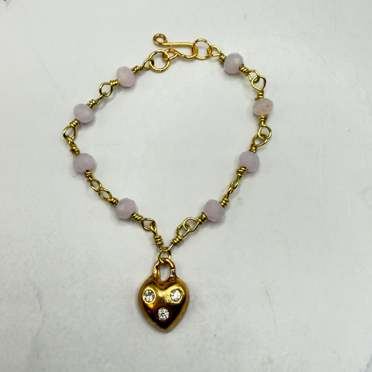 ✨ Handmade Doll Jewelry Designed to Fit popular 14 Inch Fashion Dolls: add a stylish touch to your favorite doll!✨

Light Pink Glass Bead Gold Heart Charm Doll Necklace