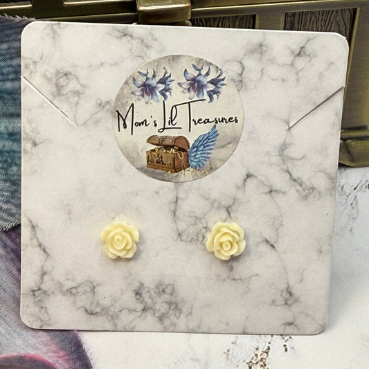 ✨ Handmade Doll Jewelry Designed to Fit popular 18 Inch Fashion Dolls: add a stylish touch to your favorite doll ✨

Light Yellow Rose Flower Post Doll Earrings
