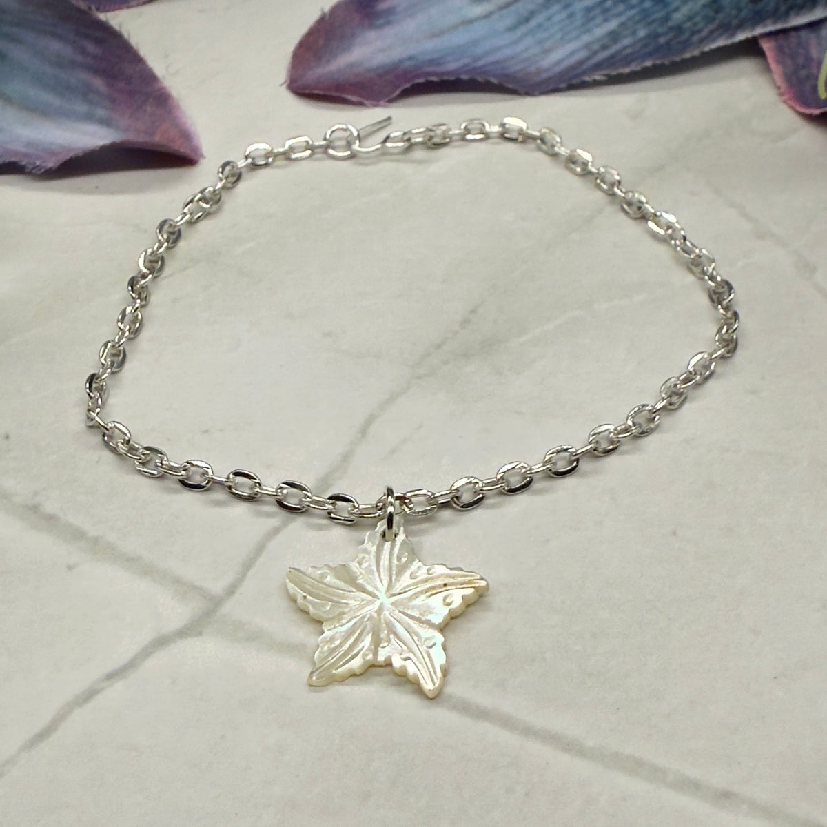 ✨Handmade Doll Jewelry Designed to Fit popular 18 Inch Fashion Dolls: add a little “Summer Fun ☀️ Beachy Style” to your favorite doll!✨

MOP Starfish Beach Summer Theme Doll Necklace. Necklace measures 7.25 inches long.