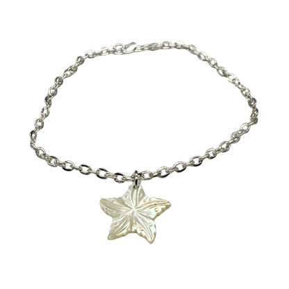 ✨Handmade Doll Jewelry Designed to Fit popular 18 Inch Fashion Dolls: add a little “Summer Fun ☀️ Beachy Style” to your favorite doll!✨

MOP Starfish Beach Summer Theme Doll Necklace. Necklace measures 7.25 inches long.