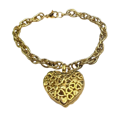 ✨Handmade Jewelry Designed to fit popular 17 to 20 cm (6 to 7 inch) Plushie Labubu Monster Dolls: add a stylish touch to your favorite plushie! ✨

Mini Heart Pattern Chunky Heart Pendant Gold Chain Necklace