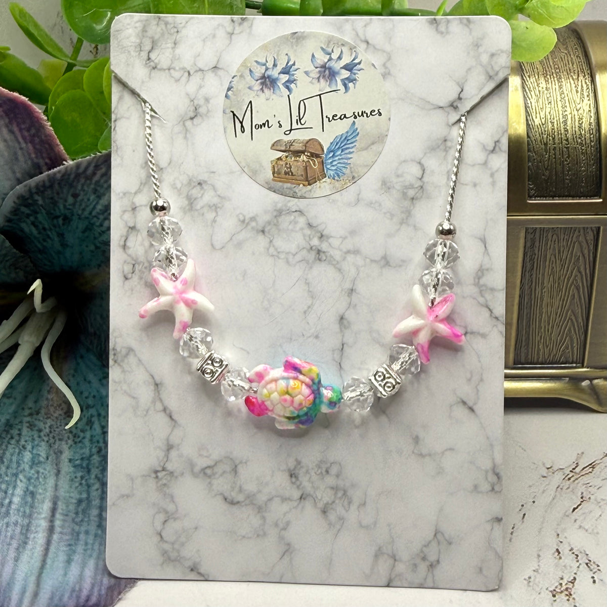 ✨ Handmade Doll Jewelry Designed to Fit popular 18 Inch Fashion Dolls: add a stylish touch to your favorite doll ✨

Multi Color Starfish Sea Turtle Beaded Doll Necklace