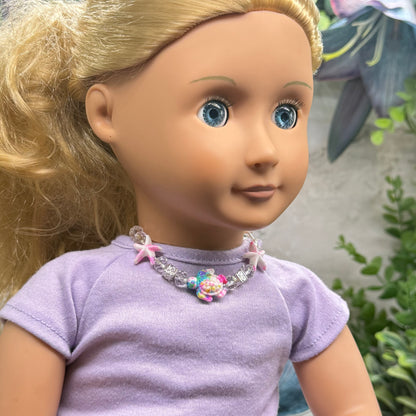✨ Handmade Doll Jewelry Designed to Fit popular 18 Inch Fashion Dolls: add a stylish touch to your favorite doll ✨

Multi Color Starfish Sea Turtle Beaded Doll Necklace
