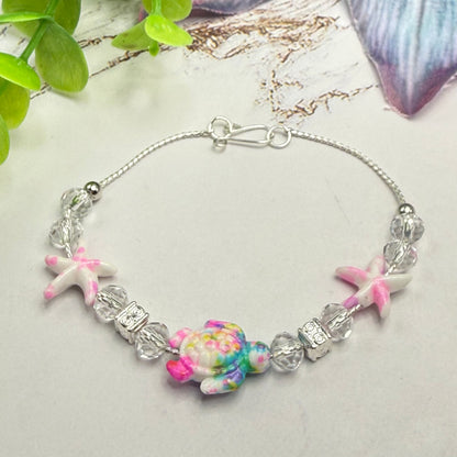 ✨ Handmade Doll Jewelry Designed to Fit popular 18 Inch Fashion Dolls: add a stylish touch to your favorite doll ✨

Multi Color Starfish Sea Turtle Beaded Doll Necklace