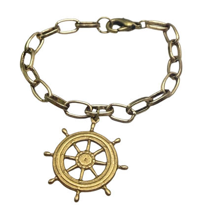 ✨Handmade Jewelry Designed to fit popular 17 to 20 cm (6 to 7 inch) Plushie Labubu Monster Dolls: add a stylish touch to your favorite plushie! ✨

Nautical Ship Wheel Pendant Bronze Necklace