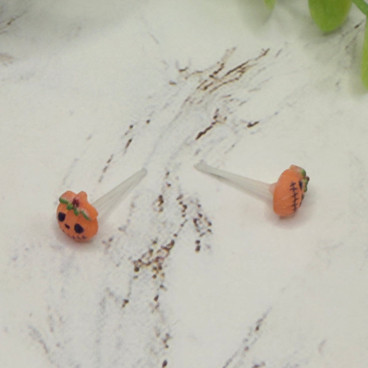 Handmade Doll Jewelry Designed to Fit popular 18 Inch Fashion Dolls: add some “Spooky Halloween 🎃” style to your favorite doll! Pumpkin Halloween Silicone Plastic Post Doll Earrings