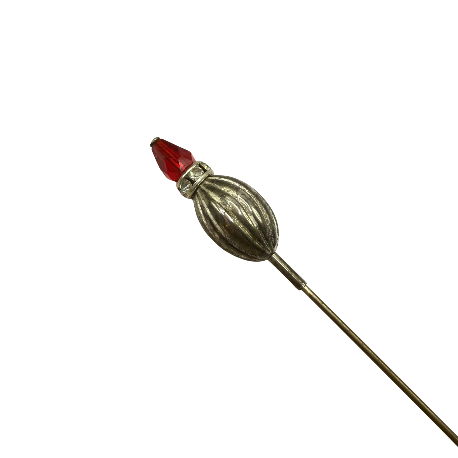 ✨ Handmade Vintage-Inspired Hatpin | Stick Pin | Hat Accessory | Sweater & Hijab Pin | Decorative Jewelry Gift for Her ✨

Red Glass Teardrop Antique Silver -Tone Corrugated Ribbed Swirl Design Clear Rhinestone Accent Hatpin - 6 Inch